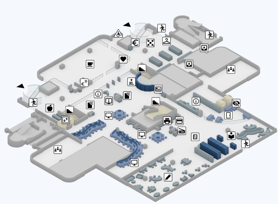 Dies ist eine Grafik des digitalen Leitsystems der Universitätsbibliothek Bochum.