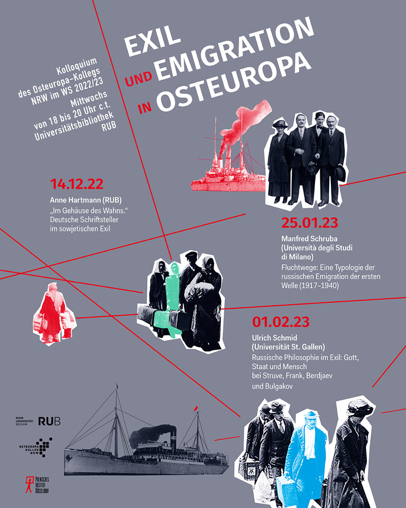 ©yulydesign GbR; Exil und Emigration in Osteuropa, Kolloquium des Osteuropa-Kollegs NRW im Wintersemester2022/23