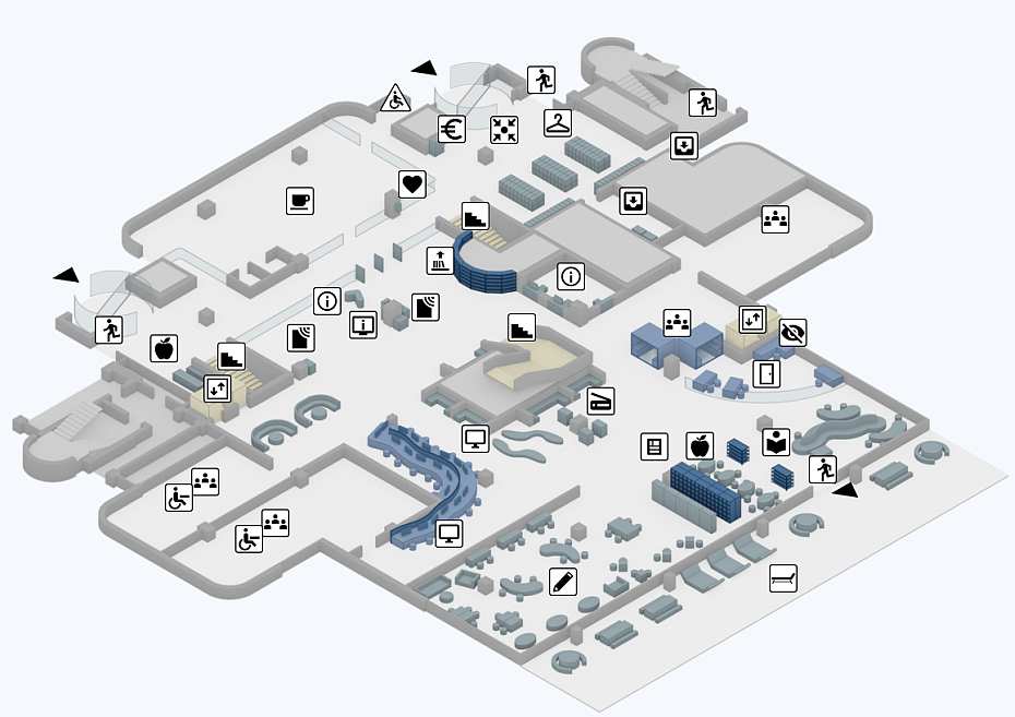 Dies ist eine Grafik des digitalen Leitsystems der Universitätsbibliothek Bochum.